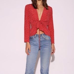 NWT REALISATION Bianca Top Red Star size S